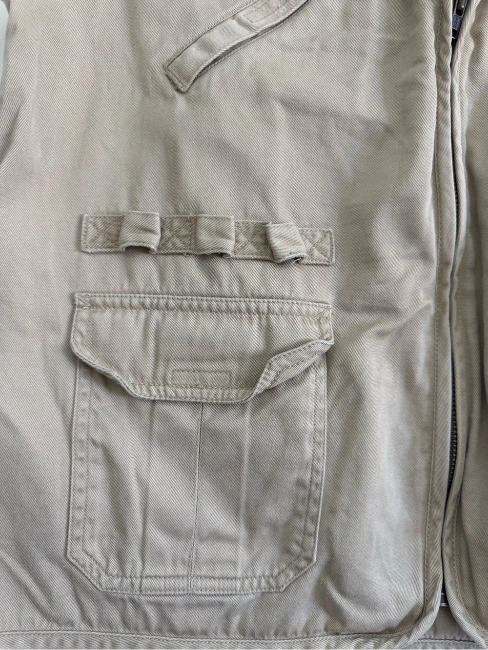 Vintage Lizwear Khaki Utility Vest Multi Pocket Fishing Safari Hunting Cotton
